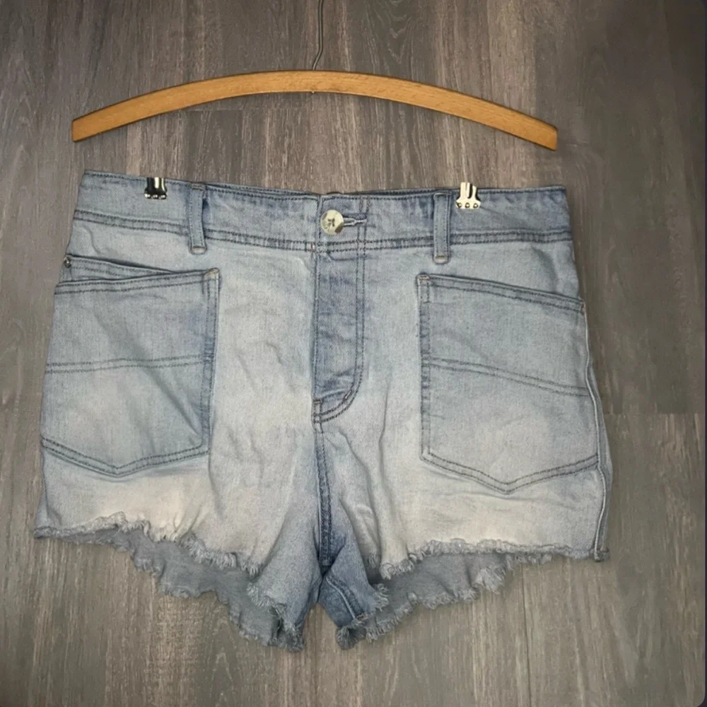 Free People We The Free Curvy Distressed‎ Denim Shorts Size 31